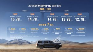 一车抵三车 一口价12.78万起 2025款新哈弗H5上市