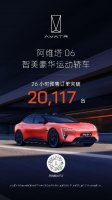 阿维塔06预售21.59万元起，26小时突破20117台